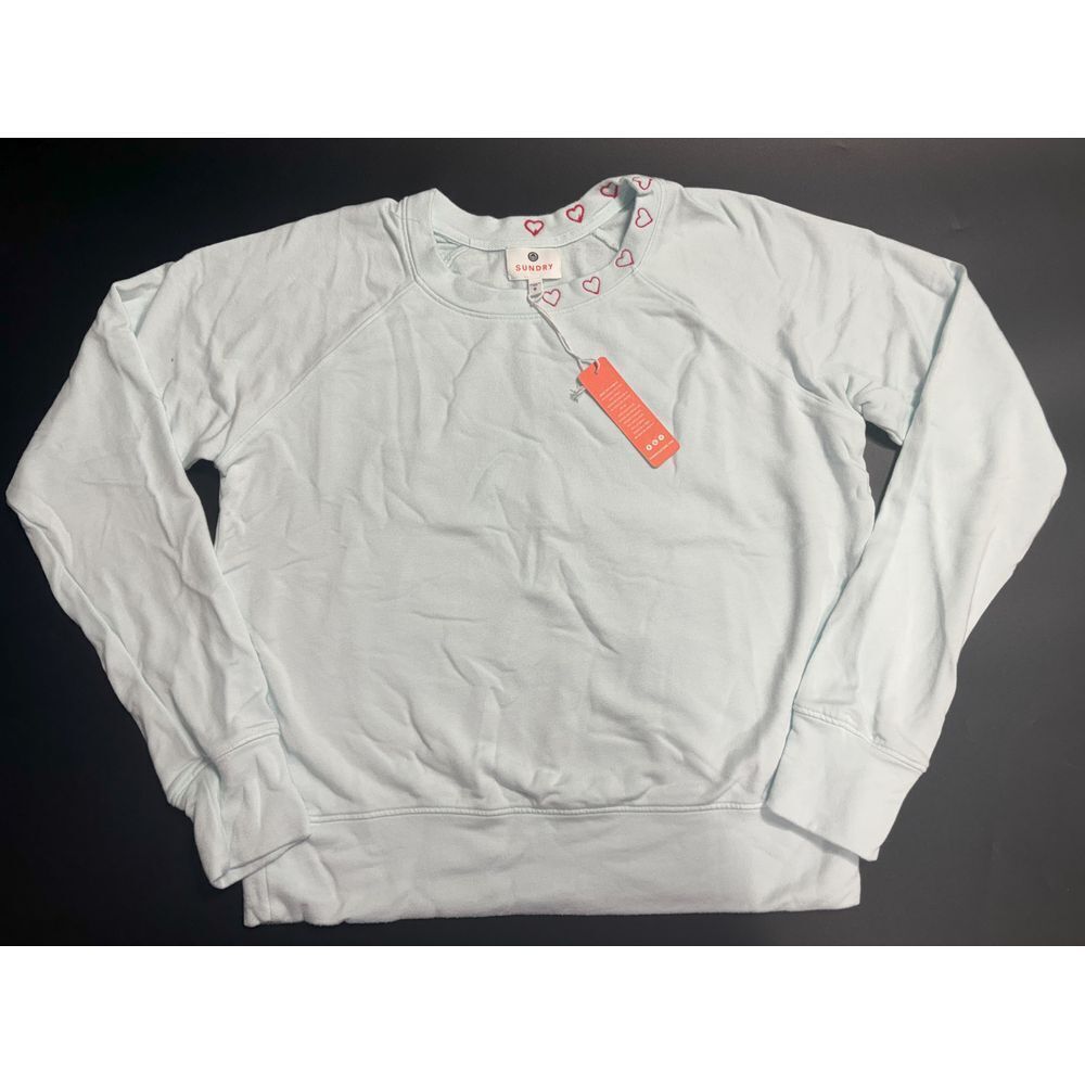 Sundry‎ NWT Women's Long Sleeve Crew Neck Sweatshirt Blue Size 0